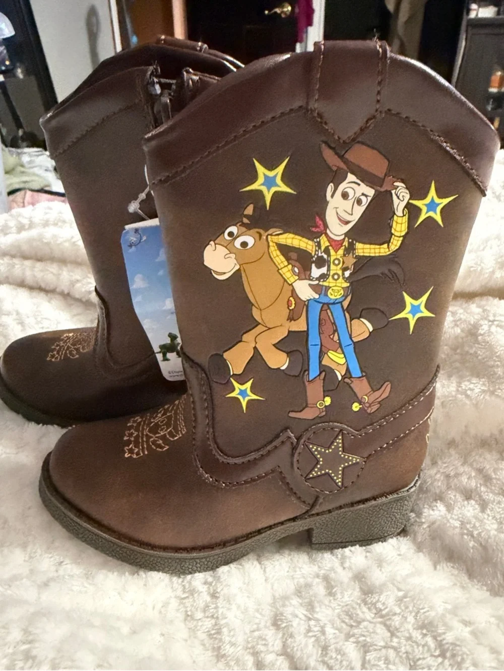 Toddler Boys Woody Toy Story Pull On Cowboy Boots retail $35